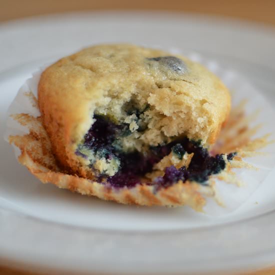 Blueberry Banana Buttermilk Muffins