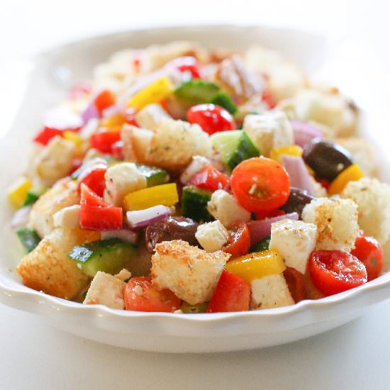 Greek Panzanella Salad