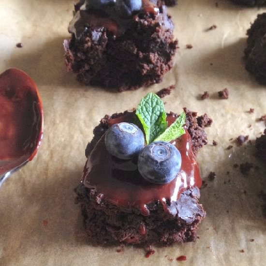 Flourless Brownies & Mint Ganache