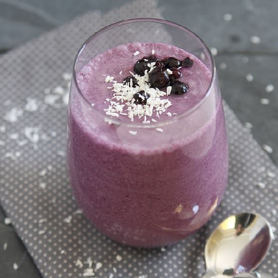 Coconut Wild Blueberry Smoothie