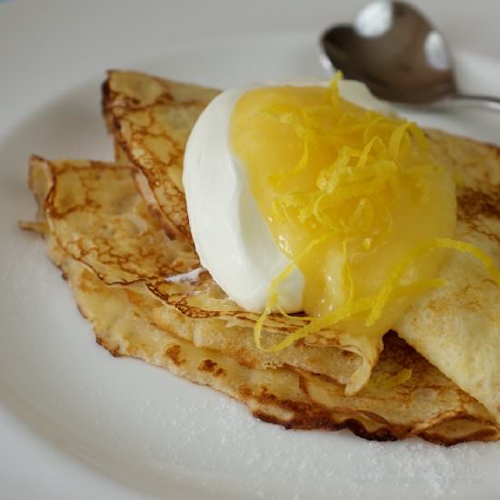 French Crepes with Lemon & Sugar