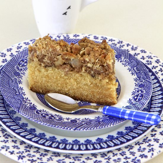 Pear and Walnut Coffee Cake