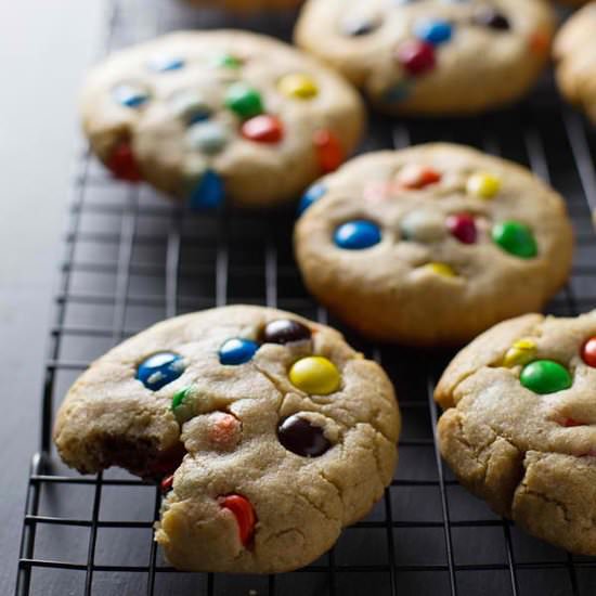 Big Soft M&M Cookies