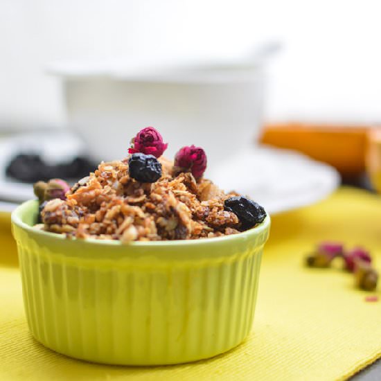Blueberry Rose Petal Granola