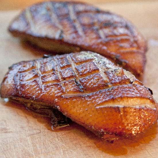 Red Wine Seared Duck Breasts