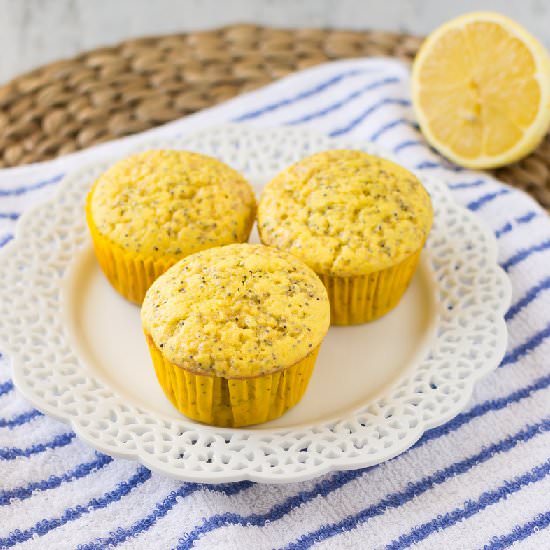 Light Lemon Poppy Seed Muffins