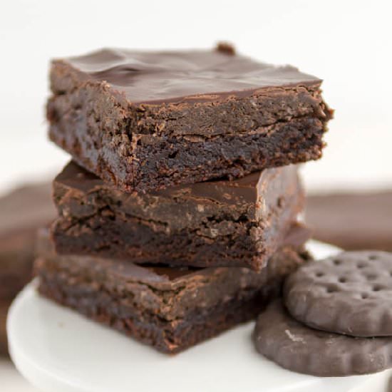 Thin Mint Truffle Brownies