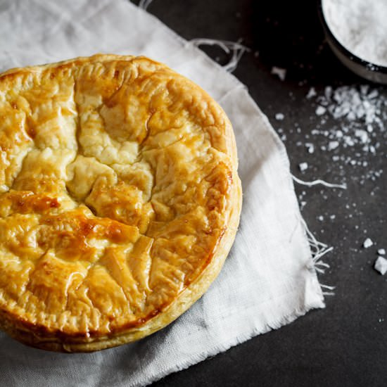Chicken, bacon, corn pot pie