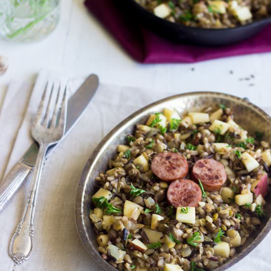 Wild Rice, Lentil and Apple Salad