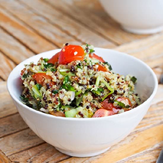 Quina w Veggies and Lemon Pesto