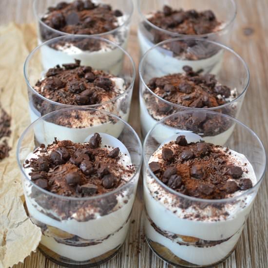 Tiramisu Parfaits without Eggs