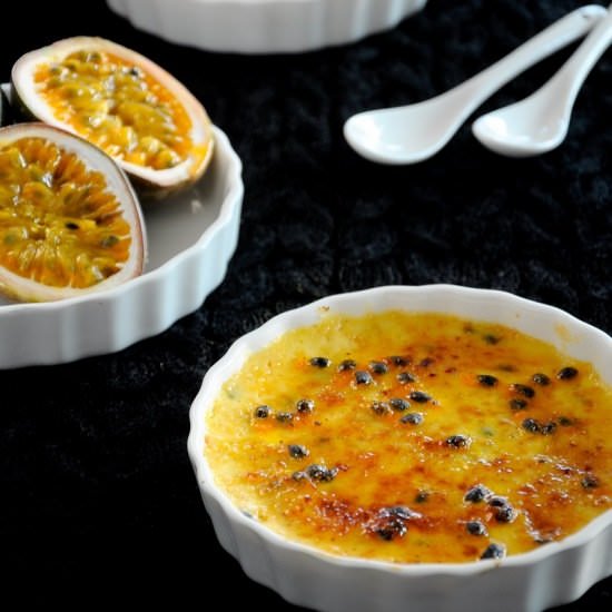 Creme Brulee with Passion Fruit
