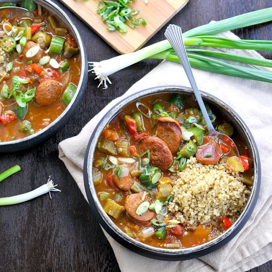 Curried Sausage & Veggie Gumbo
