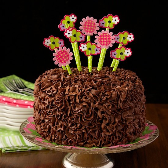 Ombré Cake w/ Truffle-Fudge Icing