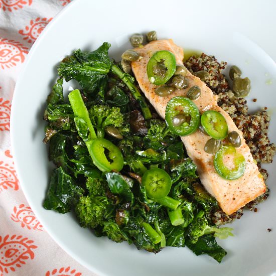 Roast Salmon with Chile Vinaigrette