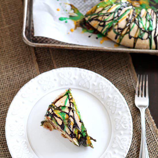 Cream Cheese & Raspberry King Cake