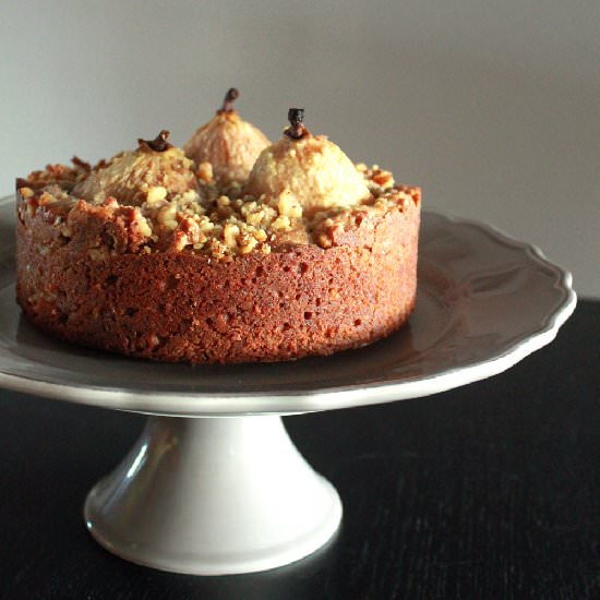 Pear Walnut Coffee Cake