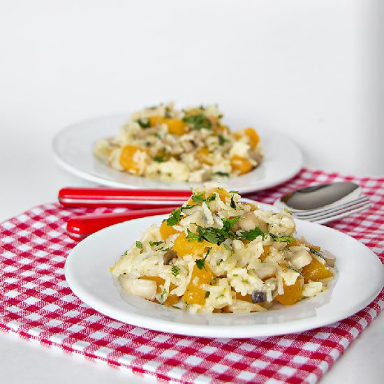 Pilaf with Pumpkin and Mushroom