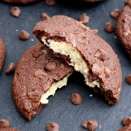 Cookie Dough Stuffed Cookies