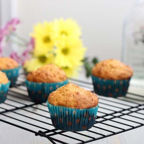 Carrot, Coconut, and Apple Muffins