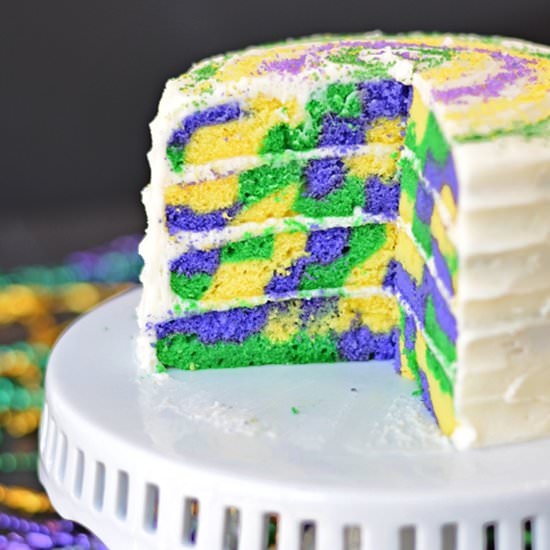 Mardi Gras Cake