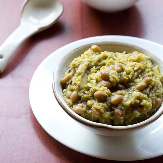 Spinach khichdi