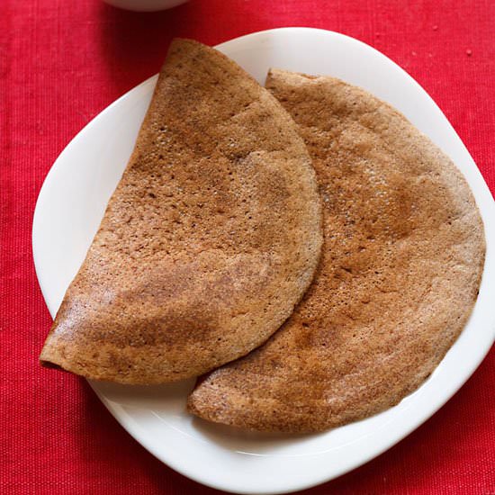 Ragi or finger millet dosa