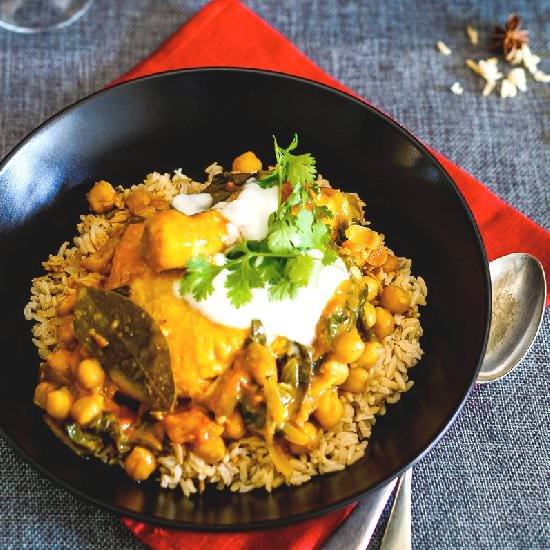 Chicken and Chickpea Coconut Curry