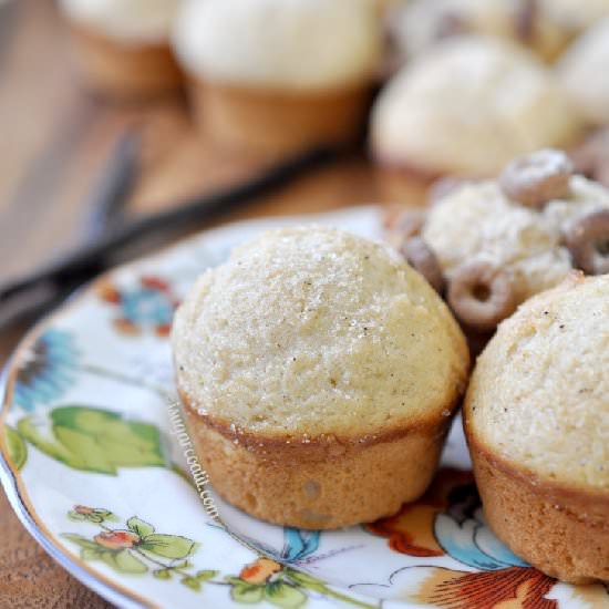 Vanilla Bean Malted Mini Muffins