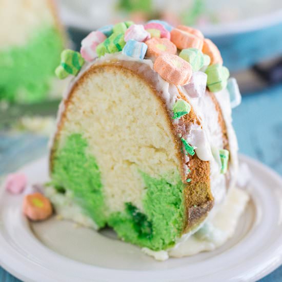 Lucky Charms Bundt Cake