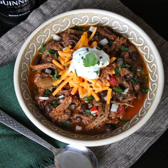 Guinness Pulled Pork Chili