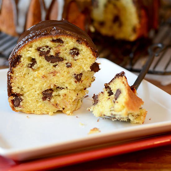 Orange Chocolate Chunk Bundt Cake