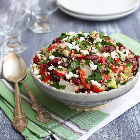 Quinoa Salad with Beans and Feta