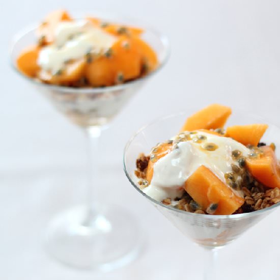 Peach & Passionfruit Yogurt Crunch