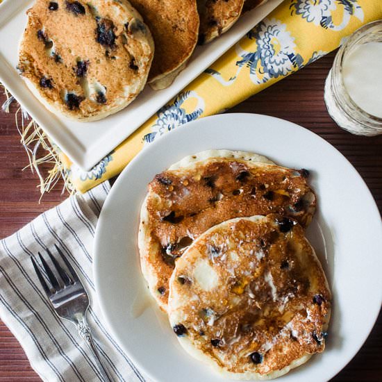 Blueberry Pancakes with Lemon