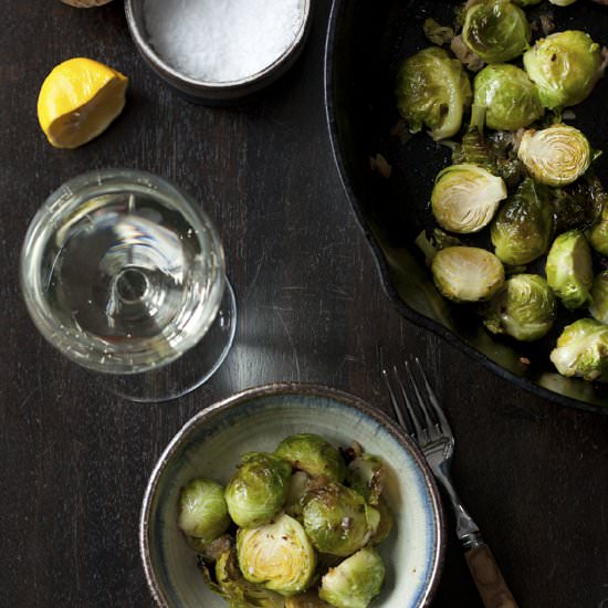 Roasted sprouts + preserved lemon