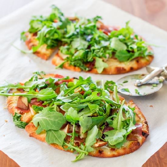 Pear Prosciutto Arugula Flatbread