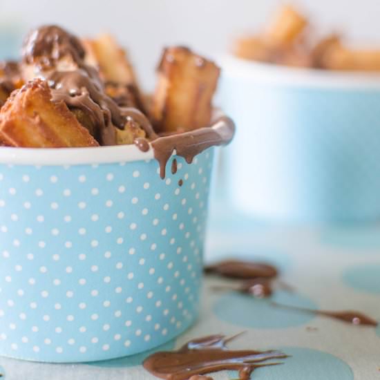 Churro Bites with Chocolate Dip