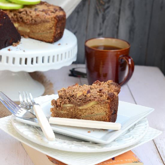 German apple and pecan cake