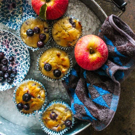 Apple and Blueberry Muffins