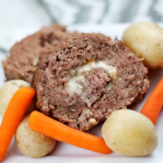 Mozzarella Stuffed Meatloaf