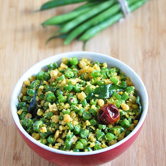 Green Beans and Lentils Fry