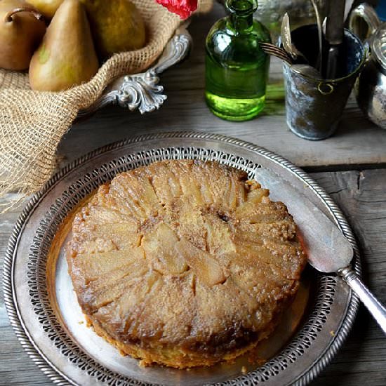 Upside Down Pear Cake
