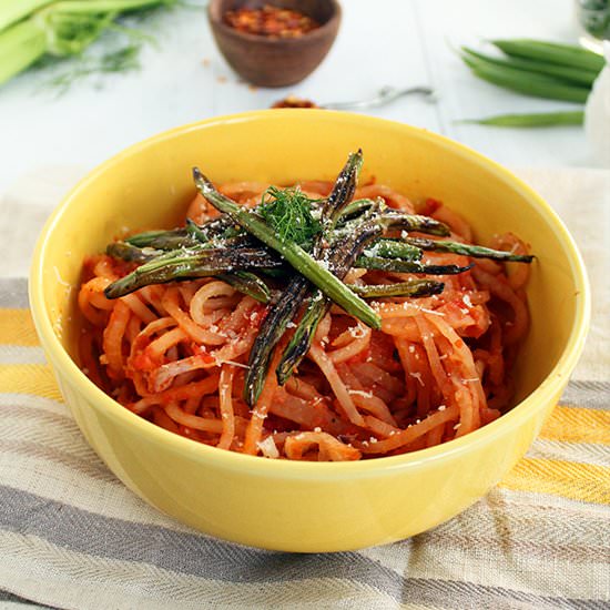Tomato Fennel Turnip Noodle Pasta