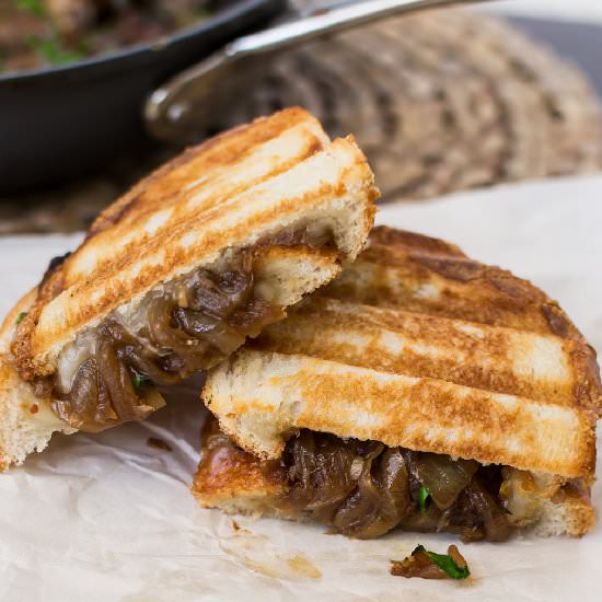 Caramelized Onion Baby Bella Panini