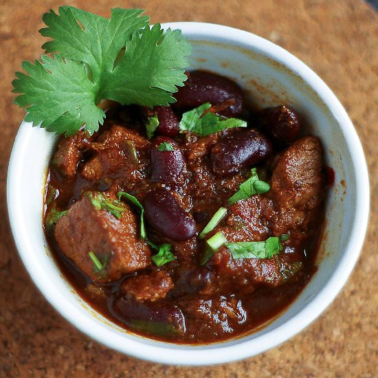 Red Chili Pork with Beans