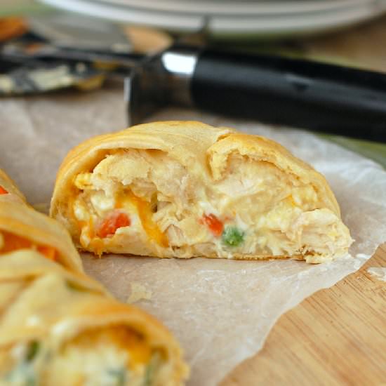 Chicken Pot Pie Crescent Braid