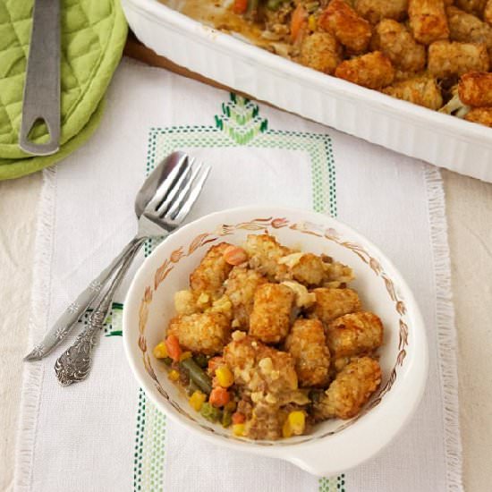 Vegan Tater Tot Casserole