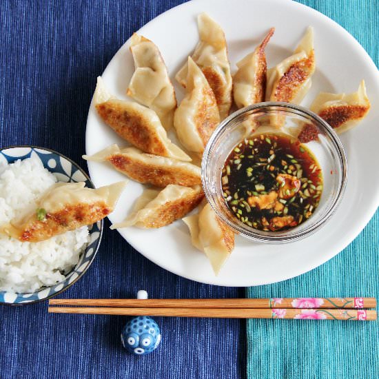 Gingery Pork & Chive Pot Stickers