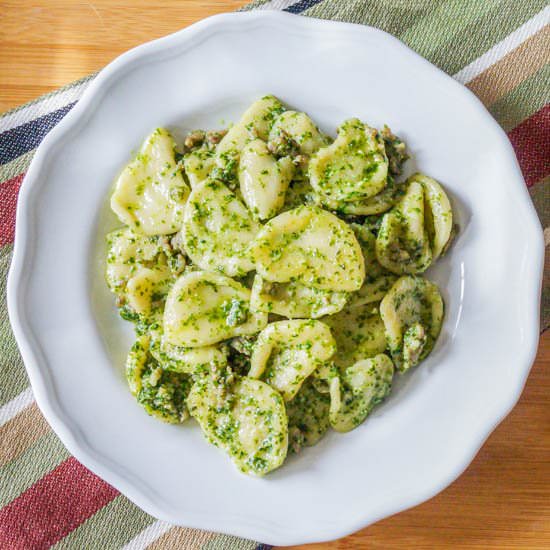 Orecchiette with Sausage and Kale